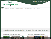 Tablet Screenshot of greenthumblandscaping.com